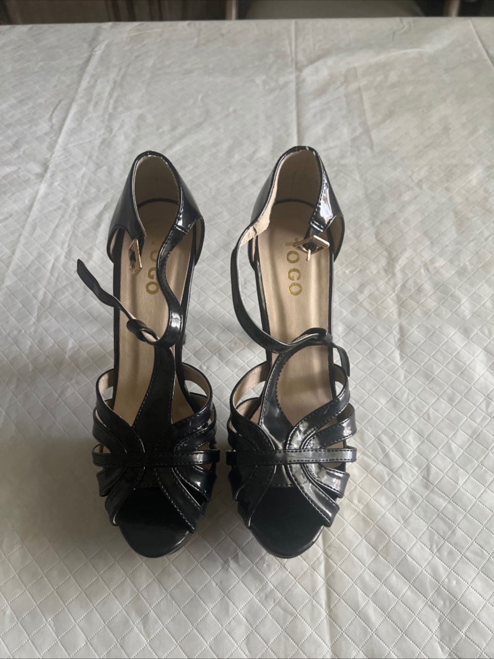 Women's High Heel Platform Sandal, Size 40 (9) 5-inch